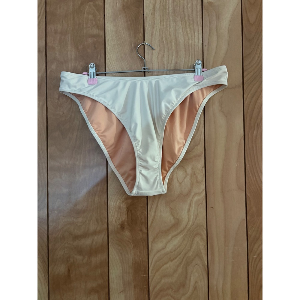 J.Crew High-Leg‎ Bikini Bottom XL Natural White Recycled BX608 NEW